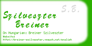 szilveszter breiner business card